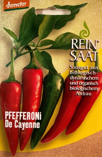 Pfefferoni de Cayenne- ReinSaat Saatgut - Demeter aus biologischem Anbau